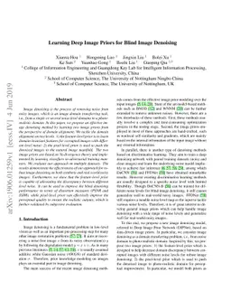 Learning Deep Image Priors for Blind Image Denoising