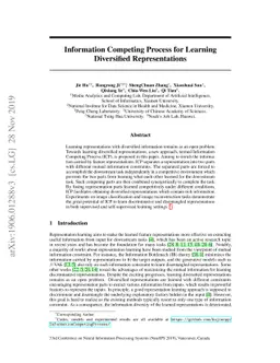 Information Competing Process for Learning Diversified Representations