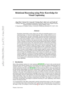 Relational Reasoning using Prior Knowledge for Visual Captioning