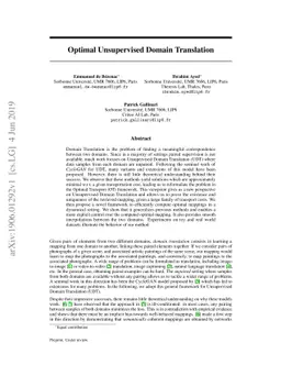 Optimal Unsupervised Domain Translation