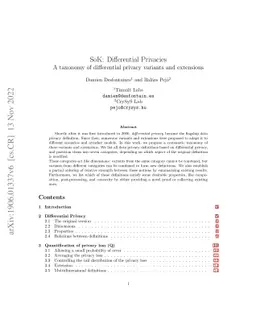SoK: Differential Privacies