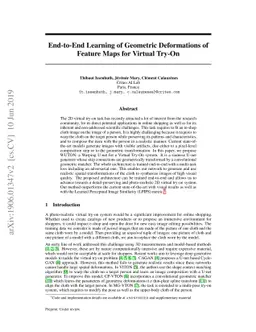 End-to-End Learning of Geometric Deformations of Feature Maps for
  Virtual Try-On