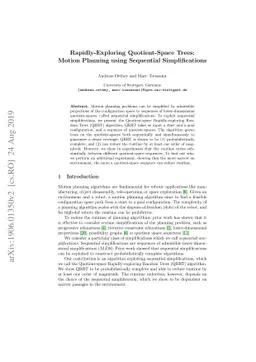 Rapidly-Exploring Quotient-Space Trees: Motion Planning using Sequential
  Simplifications