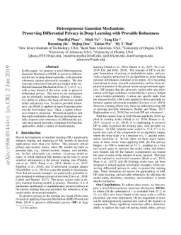 Heterogeneous Gaussian Mechanism: Preserving Differential Privacy in
  Deep Learning with Provable Robustness