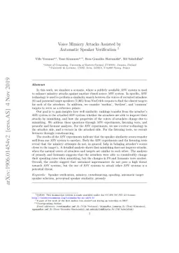 Voice Mimicry Attacks Assisted by Automatic Speaker Verification