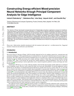 Constructing Energy-efficient Mixed-precision Neural Networks through
  Principal Component Analysis for Edge Intelligence