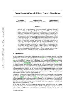 Cross-Domain Cascaded Deep Feature Translation