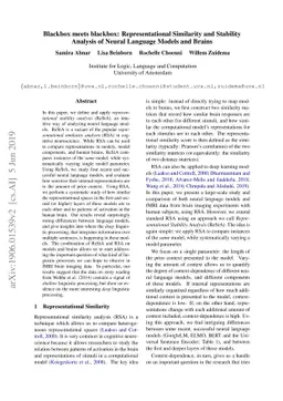 Blackbox meets blackbox: Representational Similarity and Stability
  Analysis of Neural Language Models and Brains