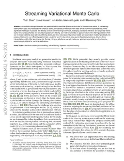 Streaming Variational Monte Carlo