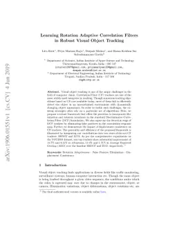 Learning Rotation Adaptive Correlation Filters in Robust Visual Object
  Tracking