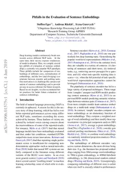 Pitfalls in the Evaluation of Sentence Embeddings