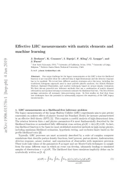 Effective LHC measurements with matrix elements and machine learning