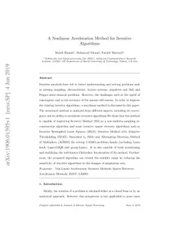 A Nonlinear Acceleration Method for Iterative Algorithms
