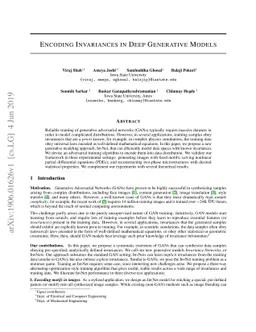 Encoding Invariances in Deep Generative Models
