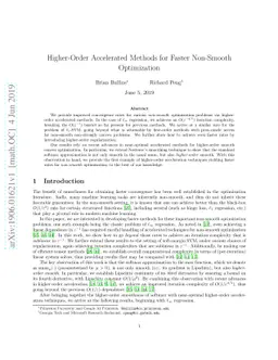 Higher-Order Accelerated Methods for Faster Non-Smooth Optimization