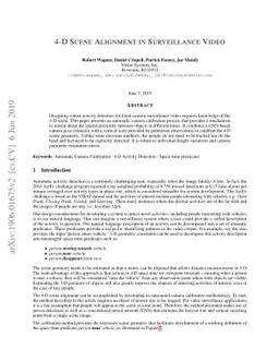 4-D Scene Alignment in Surveillance Video