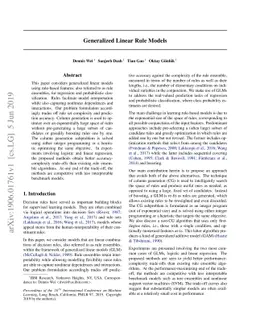 Generalized Linear Rule Models