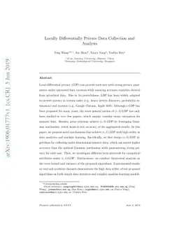 Locally Differentially Private Data Collection and Analysis