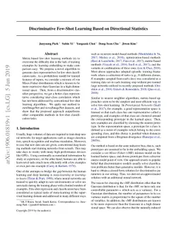 Discriminative Few-Shot Learning Based on Directional Statistics