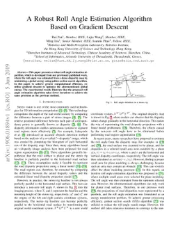 A Robust Roll Angle Estimation Algorithm Based on Gradient Descent