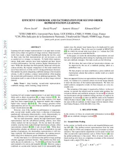 Efficient Codebook and Factorization for Second Order Representation
  Learning