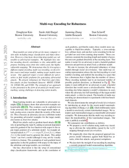 Multi-way Encoding for Robustness