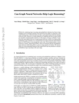 Can Graph Neural Networks Help Logic Reasoning?