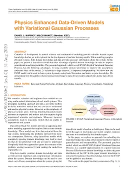 Physics Enhanced Data-Driven Models with Variational Gaussian Processes