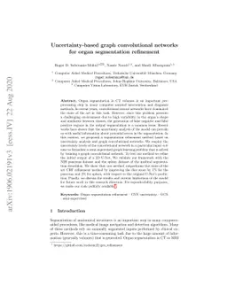 Uncertainty-based graph convolutional networks for organ segmentation
  refinement