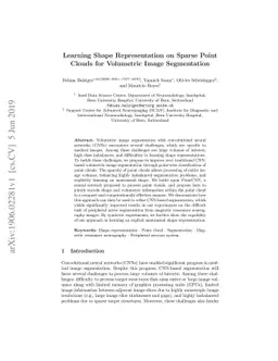 Learning Shape Representation on Sparse Point Clouds for Volumetric
  Image Segmentation