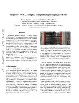 Progressive NAPSAC: sampling from gradually growing neighborhoods