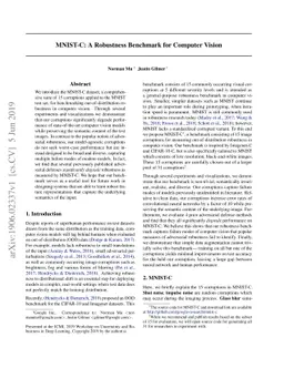MNIST-C: A Robustness Benchmark for Computer Vision