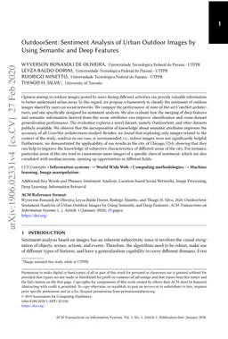 OutdoorSent: Sentiment Analysis of Urban Outdoor Images by Using
  Semantic and Deep Features