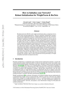 How to Initialize your Network? Robust Initialization for WeightNorm &
  ResNets