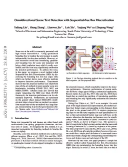 Omnidirectional Scene Text Detection with Sequential-free Box
  Discretization