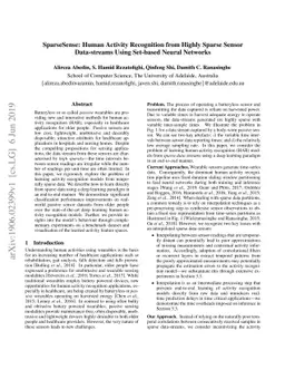 SparseSense: Human Activity Recognition from Highly Sparse Sensor
  Data-streams Using Set-based Neural Networks