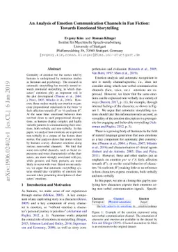 An Analysis of Emotion Communication Channels in Fan Fiction: Towards
  Emotional Storytelling