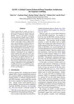 GCDT: A Global Context Enhanced Deep Transition Architecture for
  Sequence Labeling