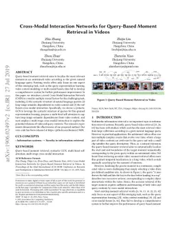 Cross-Modal Interaction Networks for Query-Based Moment Retrieval in
  Videos