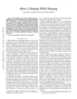 (Pen-) Ultimate DNN Pruning
