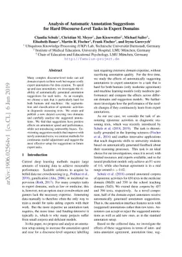 Analysis of Automatic Annotation Suggestions for Hard Discourse-Level
  Tasks in Expert Domains