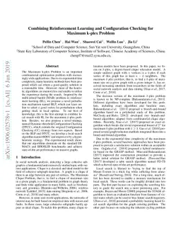 Combining Reinforcement Learning and Configuration Checking for Maximum
  k-plex Problem