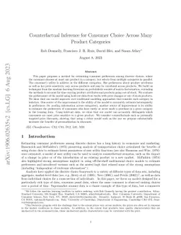 Counterfactual Inference for Consumer Choice Across Many Product
  Categories