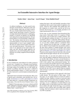 An Extensible Interactive Interface for Agent Design