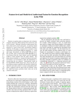 Feature-level and Model-level Audiovisual Fusion for Emotion Recognition
  in the Wild