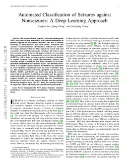 Automated Classification of Seizures against Nonseizures: A Deep
  Learning Approach