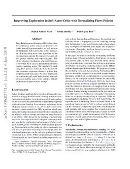 Improving Exploration in Soft-Actor-Critic with Normalizing Flows
  Policies