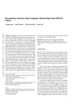 Recognizing American Sign Language Manual Signs from RGB-D Videos