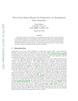 Worst-Case Regret Bounds for Exploration via Randomized Value Functions