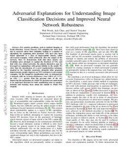 Adversarial Explanations for Understanding Image Classification
  Decisions and Improved Neural Network Robustness